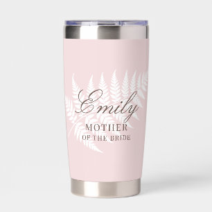Errötendes Rosa Weiße Farn Brautmutter Thermobecher