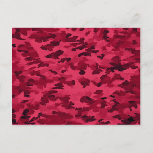 Errötendes rotes Tarnmuster Postkarte