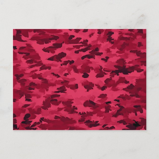 Errötendes rotes Tarnmuster Postkarte (Vorderseite)