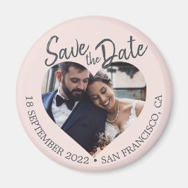 Errötungs-Foto Moderne Schrift Art Save-the-Date-K Magnet