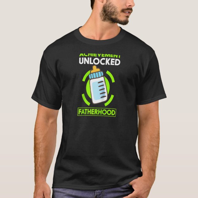 Errungenschaft Ungesperrte Vaterschaft Funny Daddy T-Shirt (Vorderseite)