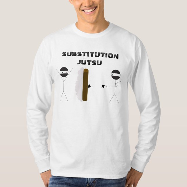 "Ersatz Jutsu" langes Hülsen-Shirt T-Shirt (Vorderseite)