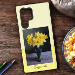 Ersatzgerüste im Vase Still Life-Foto Samsung Galaxy Hülle<br><div class="desc">Dieses Aquarelleffekt-Foto von Daffodils in einem Glas Vase-Design ist bereit zu personalisieren. Personalisieren Sie den Text, entfernen Sie den Text, oder wählen Sie mit dem Tool Bearbeiten einen Schriftart aus, den Sie bevorzugen. Behalt oder ersetze das Daffodil-Foto durch eines deiner Lieblings-Fotos. Behalt für dich selbst oder als eine süße Geschenkidee....</div>