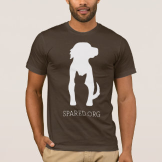 ERSATZlogot-stück - Weiß auf Braun T-Shirt