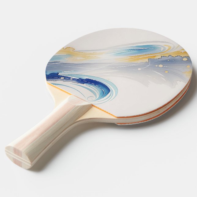 Erschaffen Sie sich kreativ mit Aquarellpingpongpa Tischtennis Schläger (Vorderseite)