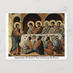 Erscheinung Christi in der Kommunion durch Duccio Postkarte