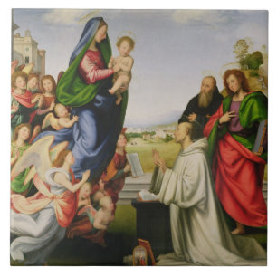 Erscheinung der Jungfrau zu Bernhardiner, 1504-07 Fliese