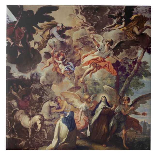 Erscheinung von St Joseph nach St Theresa Fliese (Vorderseite)