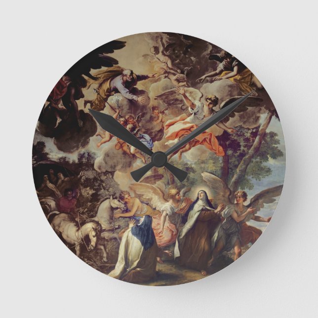 Erscheinung von St Joseph nach St Theresa Runde Wanduhr (Vorderseite)