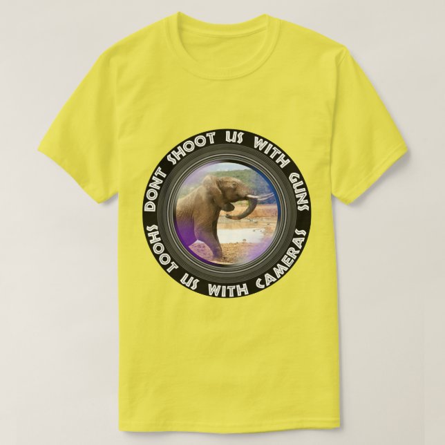 Erschießt uns nicht Elefantenaufstieg T-Shirt (Design vorne)