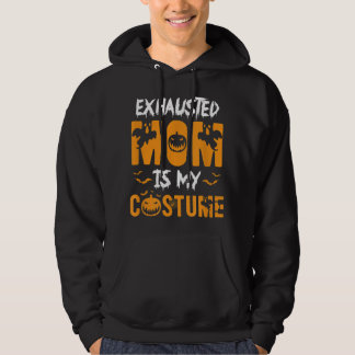 Erschöpfte Mama ist mein Kostüm Womens Funny Hallo Hoodie