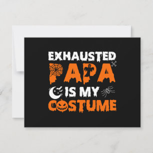 erschöpfte Papa ist mein Kostüm Feiertagskarte