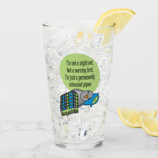 Erschöpfte Taube Glas (Rückseite Ice)