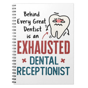 Erschöpfte Zahnärztin Notizblock