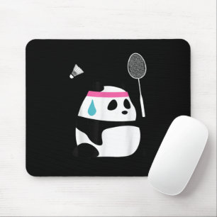 Erschöpfter Badminton-Panda lustig süß Mousepad