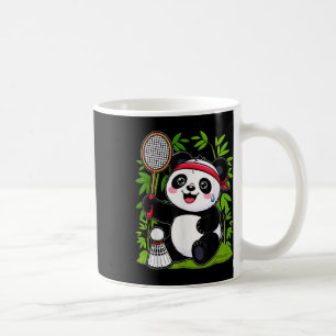 Erschöpfter Badminton-Panda - Lustiger Süßer Feder Kaffeetasse