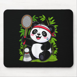 Erschöpfter Badminton-Panda - Lustiger Süßer Shutt Mousepad