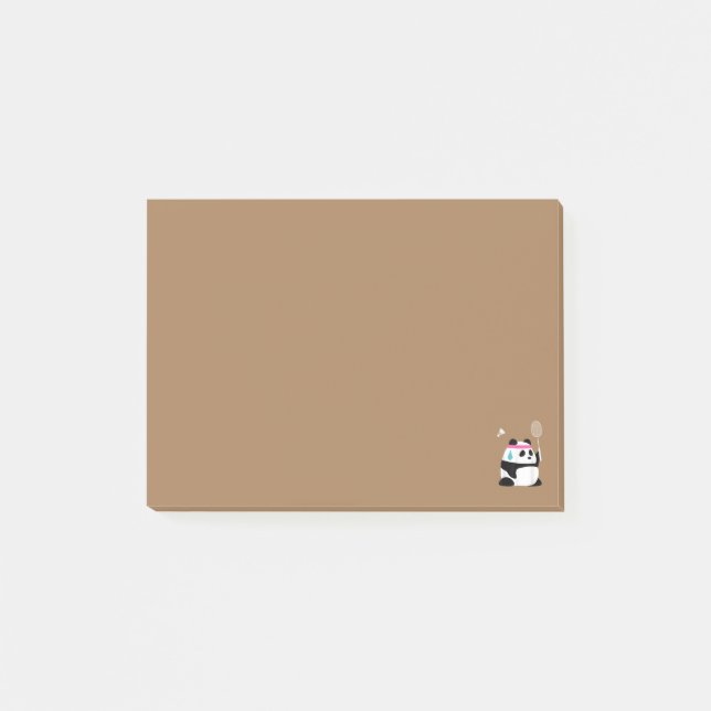 Erschöpfter Badminton Panda niedlich Post-it Klebezettel (Vorderseite)