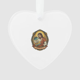 Erschöpfter Jesus Leere Proteinpulver-Dose Gym-Hum Ornament