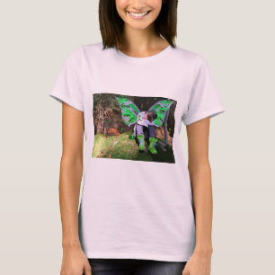 Erschöpfter Lyme-Borreliose-Krieger mit Engelsflüg T-Shirt