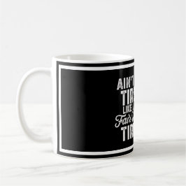 Erschöpftes Aber Glückliches Design Kaffeetasse