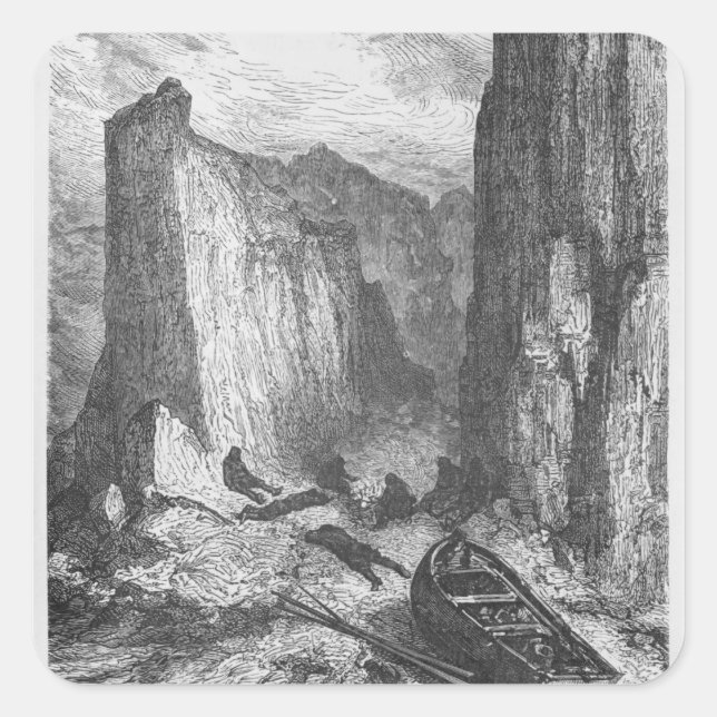 Erschöpfung Quadratischer Aufkleber (Vorderseite)