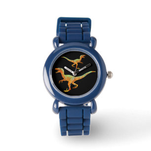 Erschreckende laufende Velociraptoren Jurassische Armbanduhr