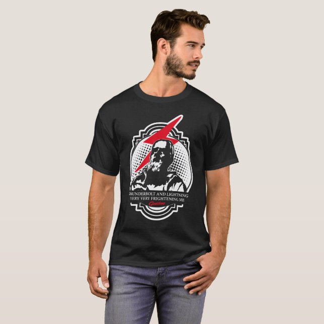 Erschreckender Baseball des Thunderboltblitzes T-Shirt (Vorne ganz)
