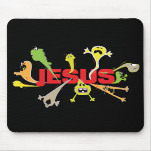 Erschreckender Jesus Mousepad
