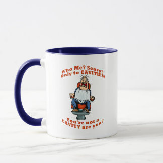Erschrocken vom Zahnarzt Tasse