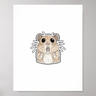 Erschrockenes Hamster Poster