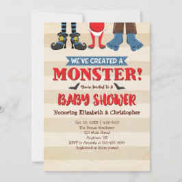 Erschuf eine Monster-Funny-Baby-Dusche Einladung