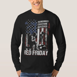 Erschüttert R E D Freitag Denkt an jeden Einsatz T-Shirt