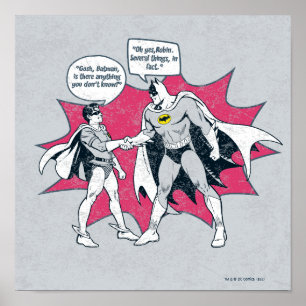 Erschütterter Händedruck zwischen Batman und Robin Poster