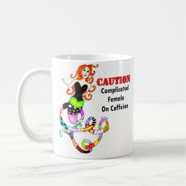 "Erschwerte Frau auf Koffein" Meerjungfrau Kaffeetasse