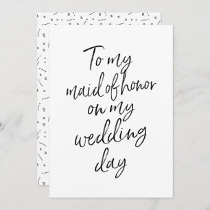 Erschwinglich für meine Trauzeugin am Hochzeitstag Einladung