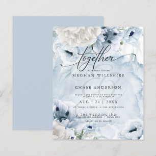 Erschwingliche elegante Watercolor Blue Poppy Blum