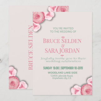 Erschwingliche Floral Wedding Message Einladung