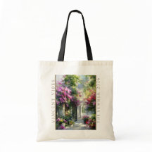 Erschwingliche Kunst Blumen-Tasche: Sommergarten-T