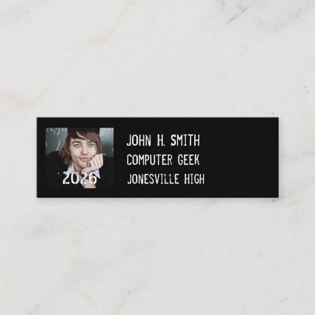 Erschwingliche Senior-Bilder Mini Visitenkarte (Vorderseite)