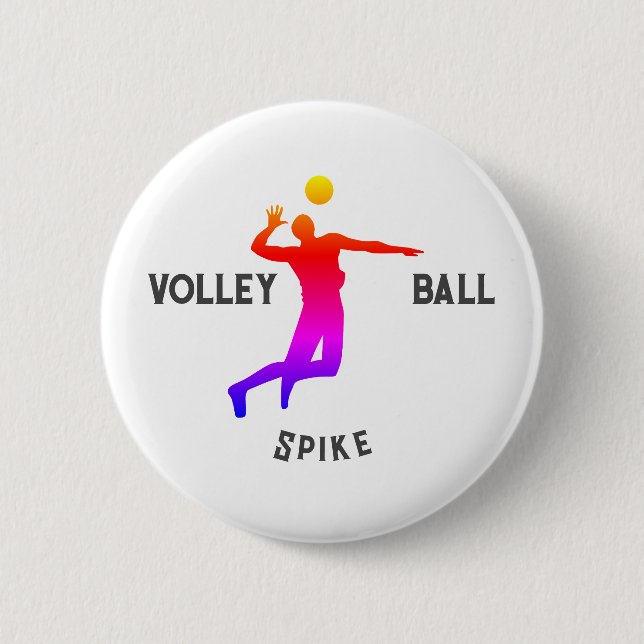 Erschwingliche Volleyball-Geschenke und Werbeaktio Button (Vorderseite)