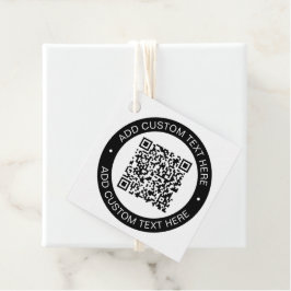 Ersetzen durch Ihren eigenen hochgeladenen QR-Code Geschenkanhänger