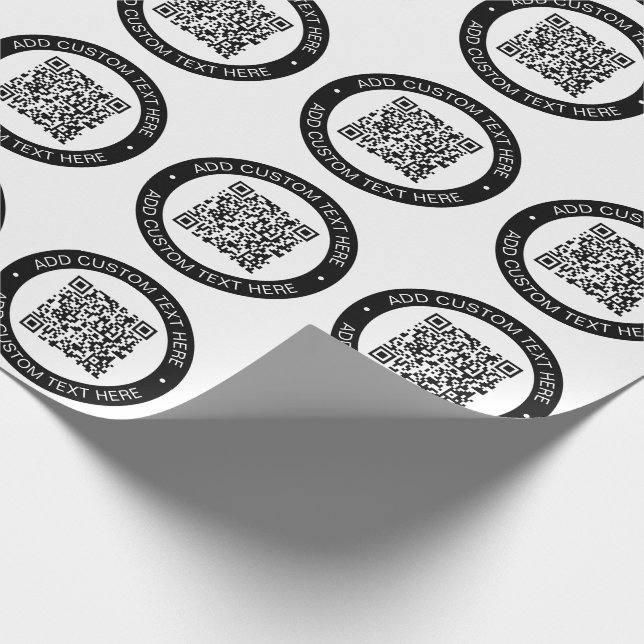 Ersetzen durch Ihren eigenen hochgeladenen QR-Code Geschenkpapier (Ecke)