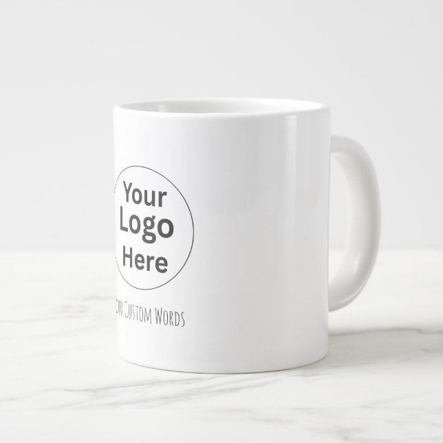 Ersetzen Sie Ihr Logo & Text  Jumbo-Tasse (Vorderseite Rechts)