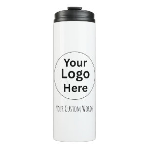 Ersetzen Sie Ihr Logo & Text Thermosbecher