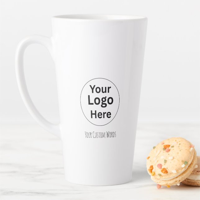 Ersetzen Sie Logo & Text Custom Latte Tasse Person (Beispiel)