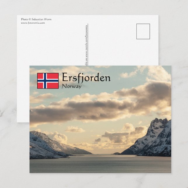 Ersfjorden Norwegen Postkarte (Vorne/Hinten)