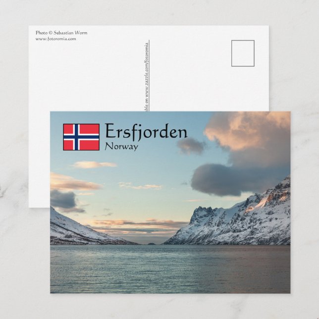 Ersfjorden Norwegen Postkarte (Vorne/Hinten)