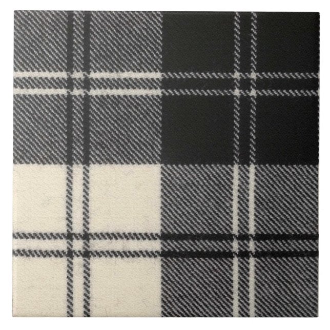 Erskine B/W Modern Original Scottish Clan Tartan Fliese (Vorderseite)