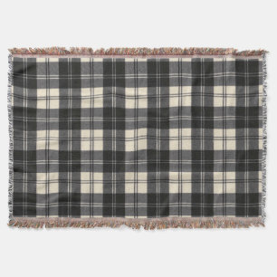 Erskine Black and White M Original Scottish Tartan Decke